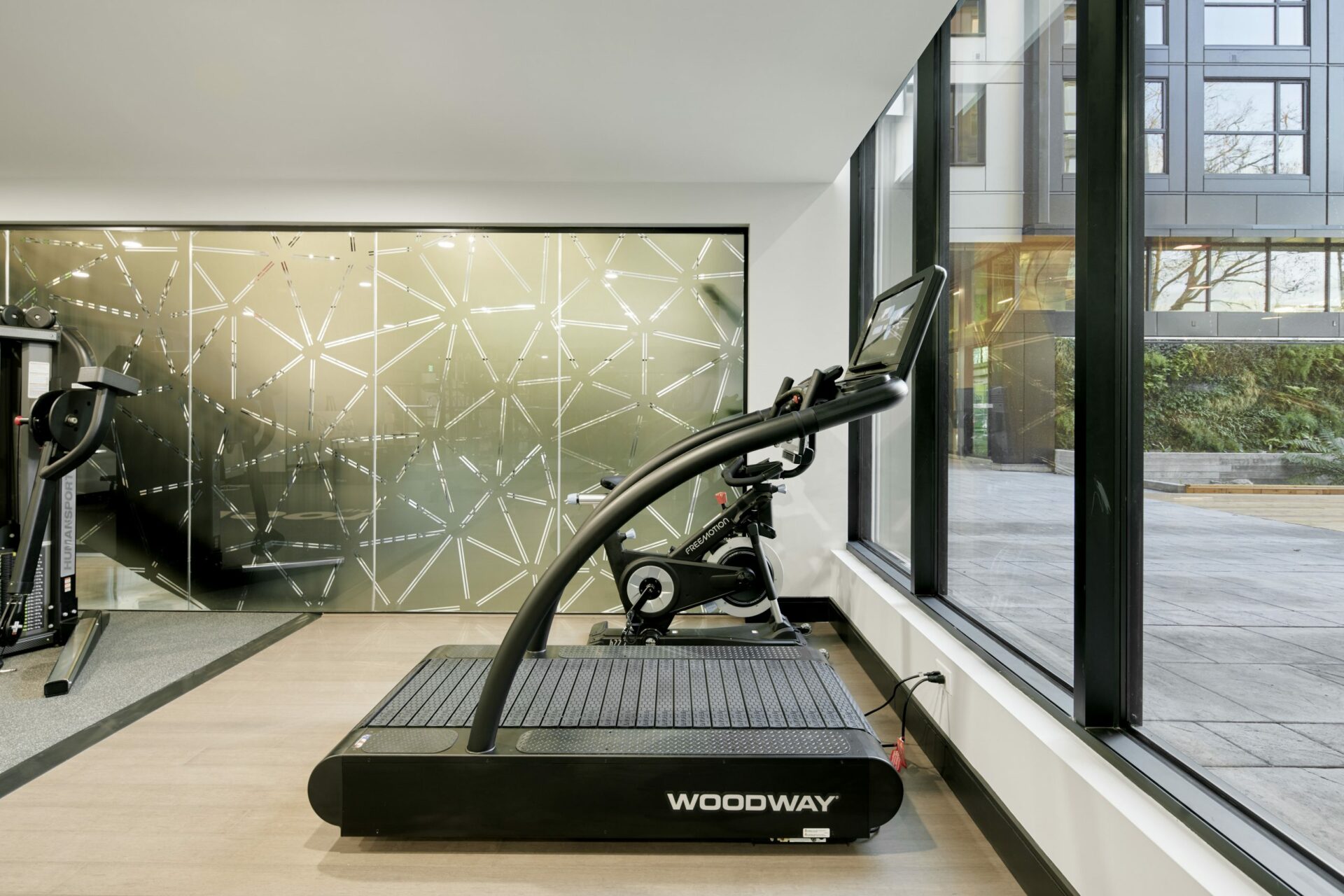 The Logan apartments with woodway treadmills